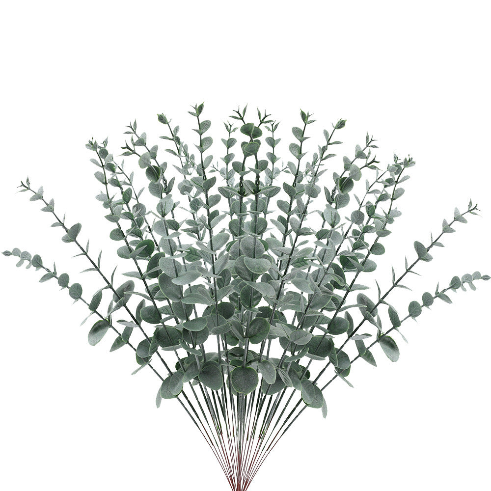 12pcs Simulation greenery plastic home eucalyptus props plants artificial flowers