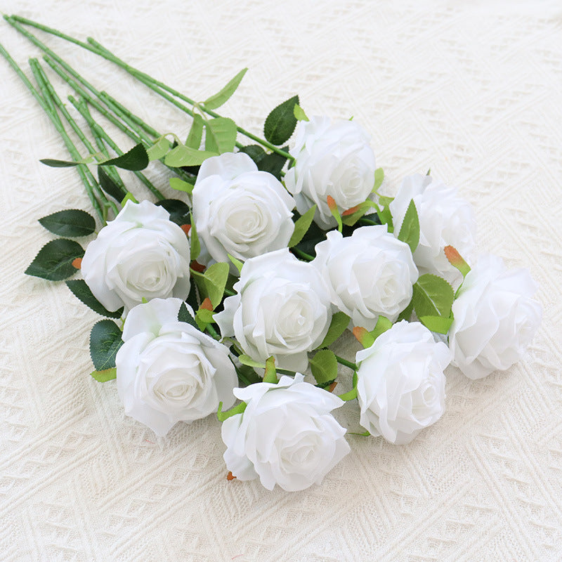 1/10pcs Artificial Flowers Handmade rose simulation flowers with branches store wedding