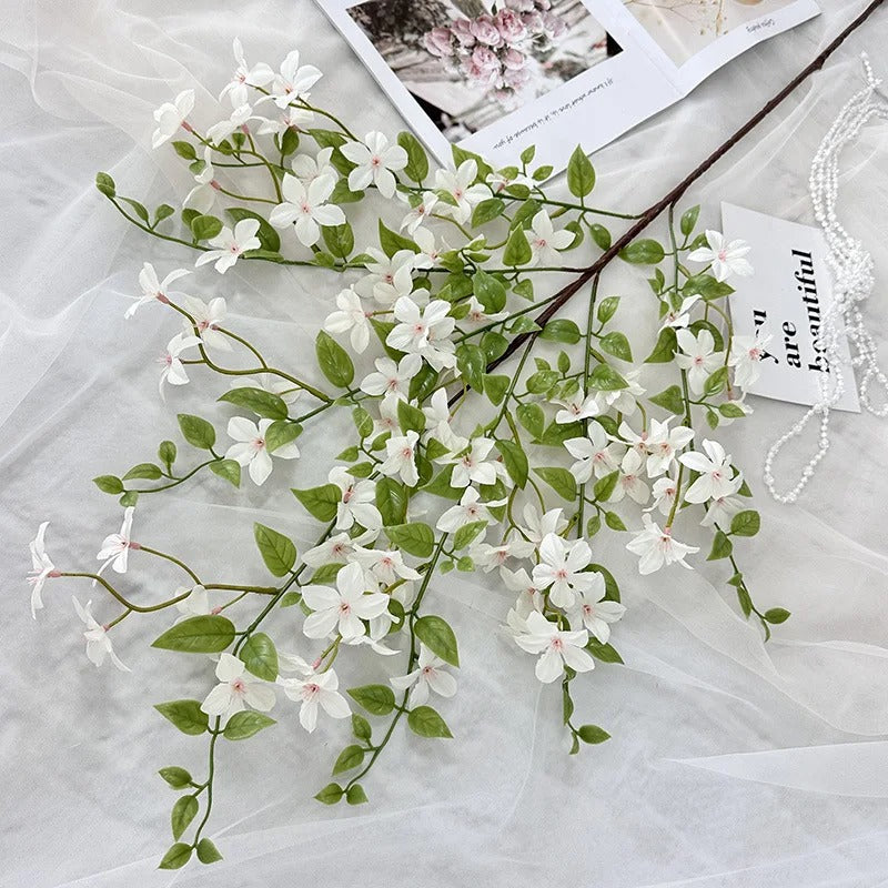 38IN Orange Jasmine Artificial Flowers for Home Decor Table Centerpiece and Office Desk Decoration