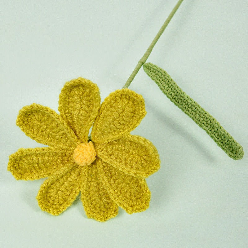 Gesang flower Handmade Crochet Flower without Vase, Flowers Bouquet, Artificial Flower, Gifts for Girlfriend, Fall Room Decor, Decorative Flower for Mom, Friends