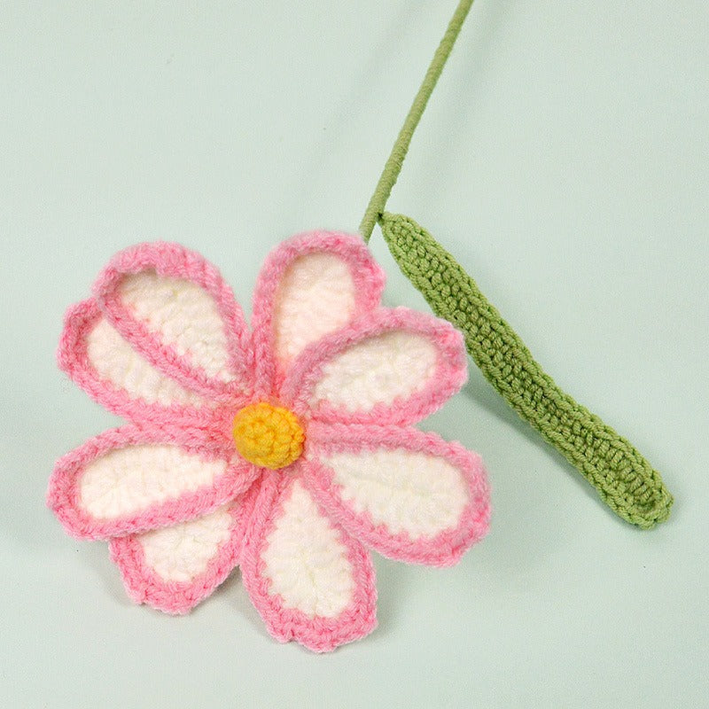 Gesang flower Handmade Crochet Flower without Vase, Flowers Bouquet, Artificial Flower, Gifts for Girlfriend, Fall Room Decor, Decorative Flower for Mom, Friends