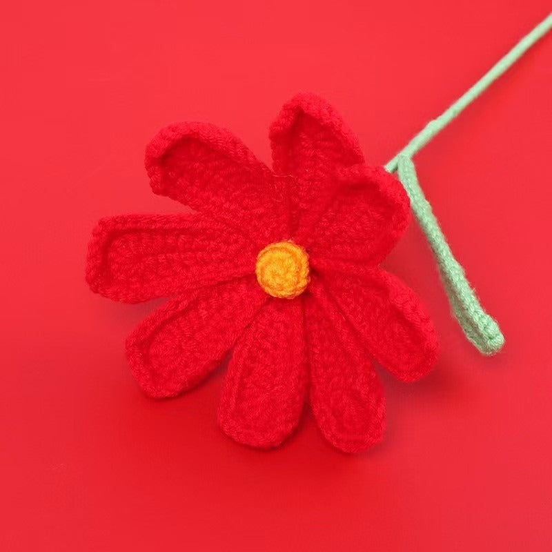 Gesang flower Handmade Crochet Flower without Vase, Flowers Bouquet, Artificial Flower, Gifts for Girlfriend, Fall Room Decor, Decorative Flower for Mom, Friends