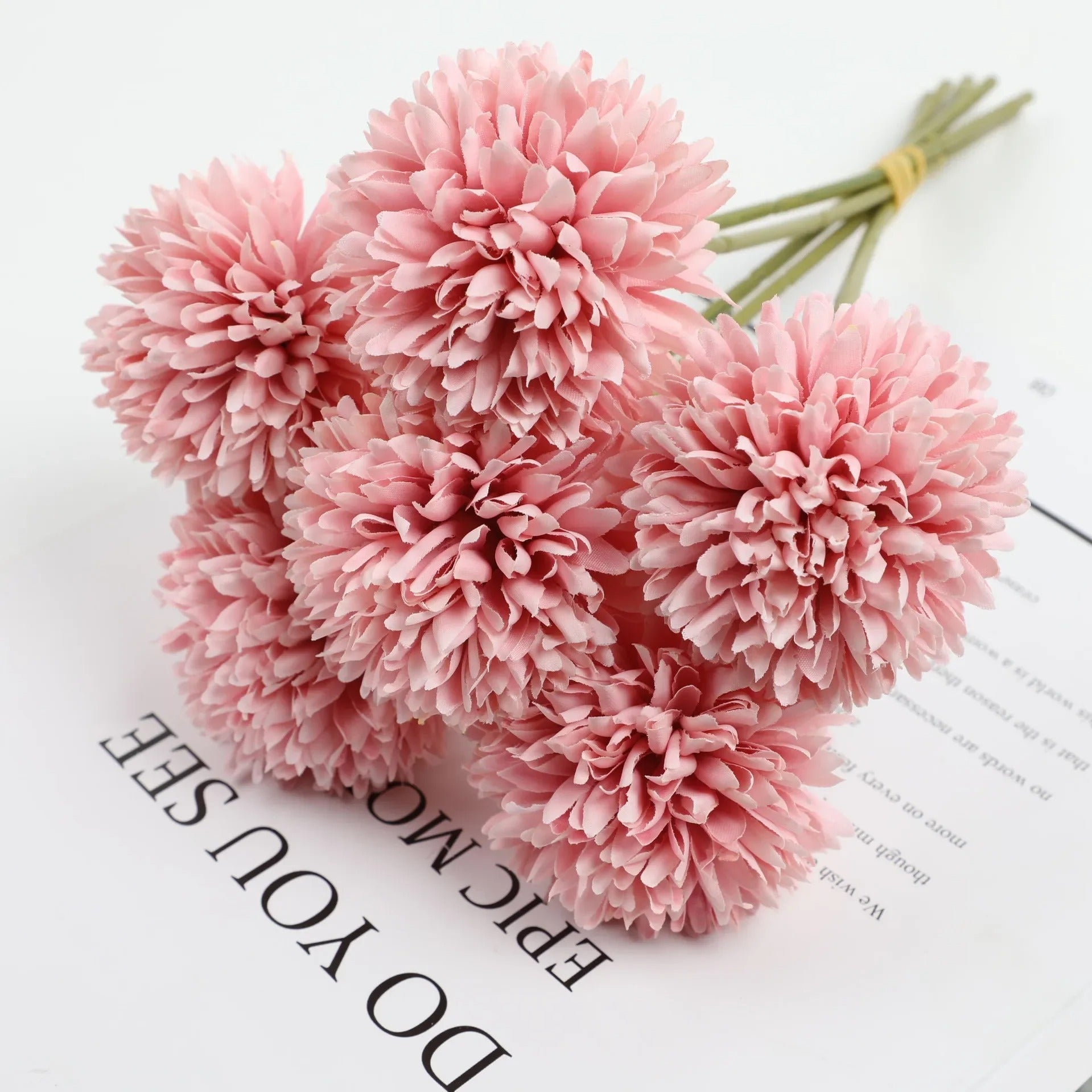 5pcs Artificial Hydrangea Flowers Bouquet for Home Flower Arrangement Decoration Wedding Table Christmas Decoration Dandelion