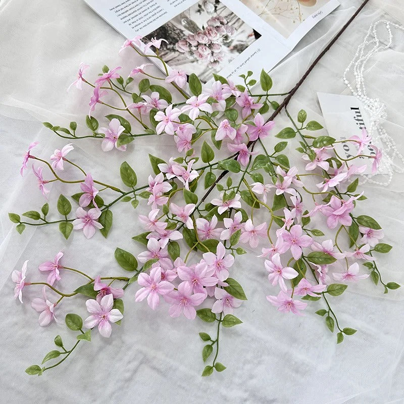 38IN Orange Jasmine Artificial Flowers for Home Decor Table Centerpiece and Office Desk Decoration