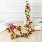 Artificial Rose Flowers Garland DIY Wedding Arch Garden Decoration Home Living Room Wall Hanging Spring Autumn Fake Plant Vine