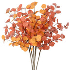 1Pc Artificial Fall Eucalyptus Leaves Stem Branch for Home Wedding Table Thanksgiving Decoration Autumn Decor Artificial Flowers