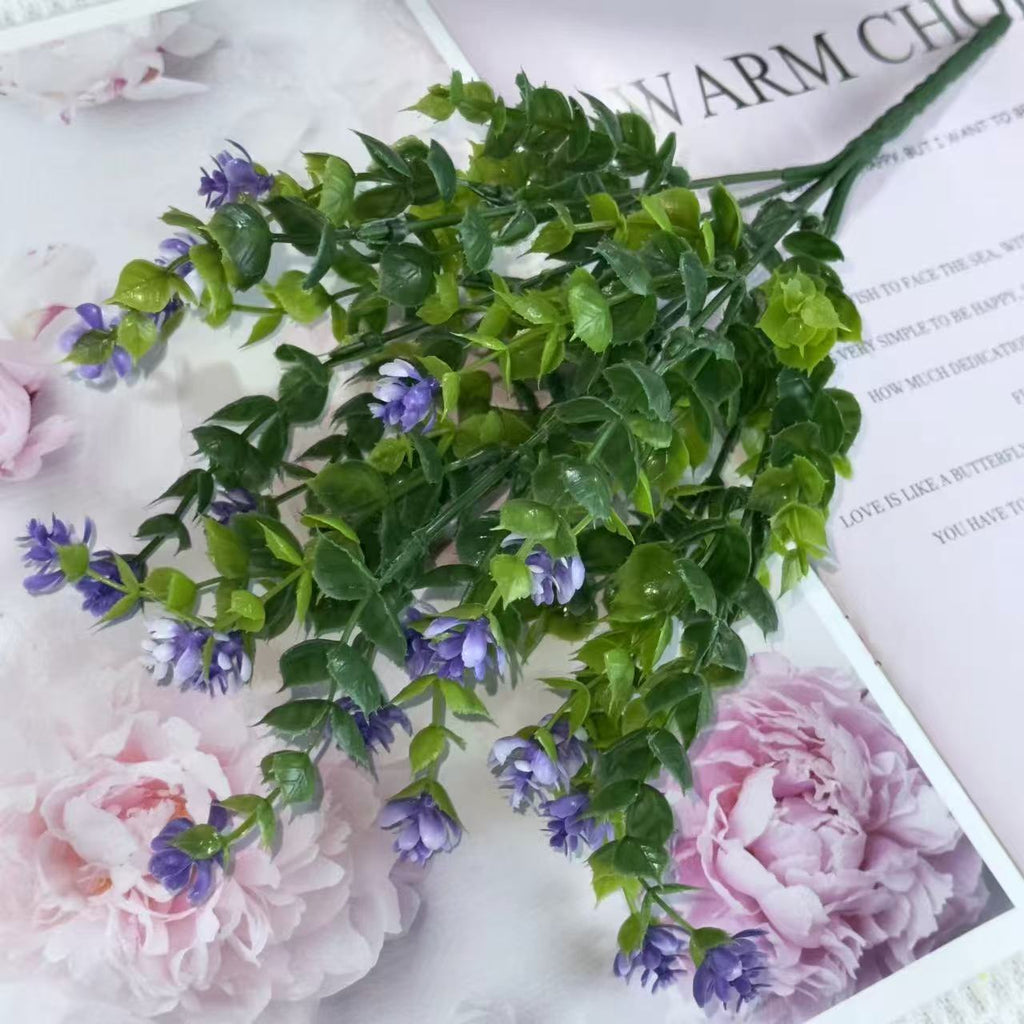 1pcs Simulation flowers plants simulation greenery Eucalyptus bouquet flowers outdoor garden arrangement rose