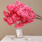 10Pc Artificial Cherry Blossom Branch Fake Flowers Plant for Home Garden Landscaping Decor Wedding Party Christmas Decorations