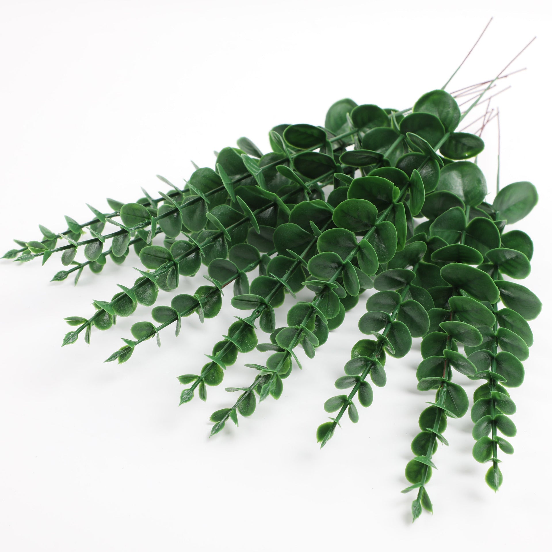 12pcs Simulation greenery plastic home eucalyptus props plants artificial flowers