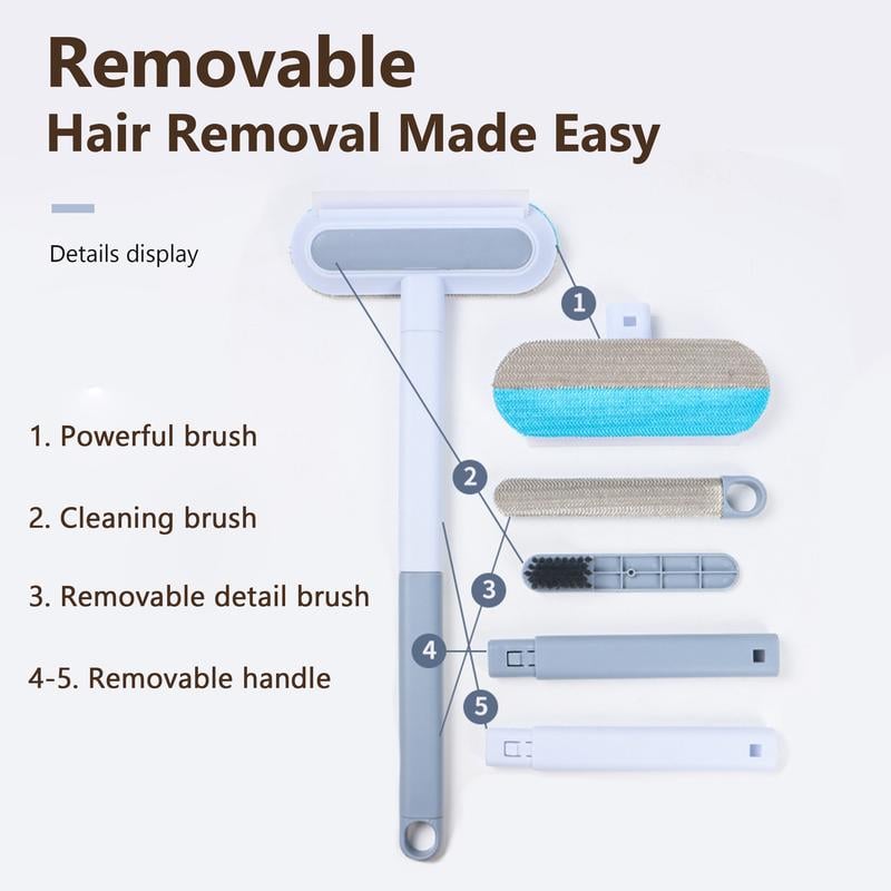 Hair removal tool with detachable parts on a white background